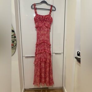 Astr Pink Floral Maxi Dress